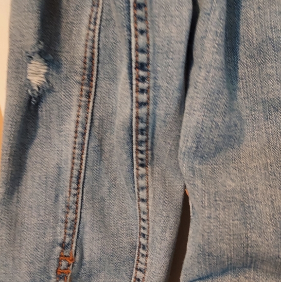 Hollister Womens Flex Denim Jean Jacket Destroyed Cotton Spandex S - Picture 10 of 13
